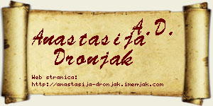 Anastasija Dronjak vizit kartica